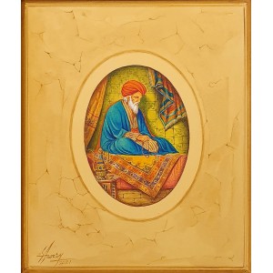 S. A. Noory, 4 x 5 Inch, Watercolor On Paper, Figurative Painting, AC-SAN-109